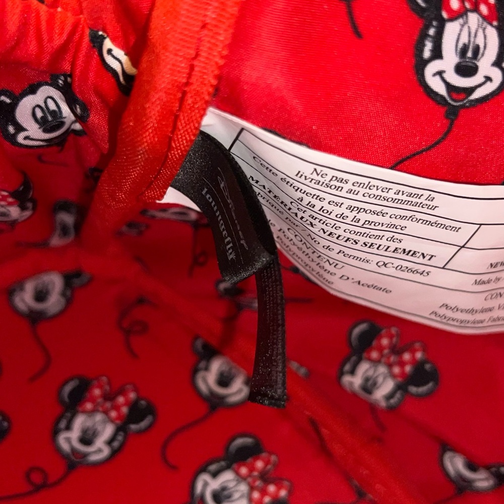 Loungefly Mickey Mouse Kids Backpack - Black and Red - Picture 8 of 9